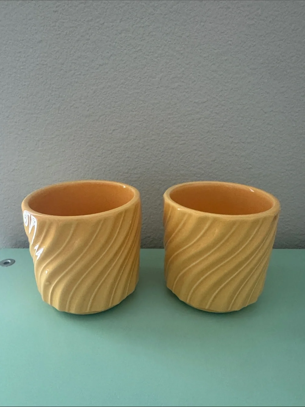 2 Yellow Mini Orchid Pots